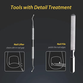 Detailed view of Wanmat toenail clippers curved blade