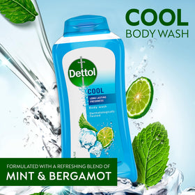 Dettol Cool Body Wash back view showing ingredients