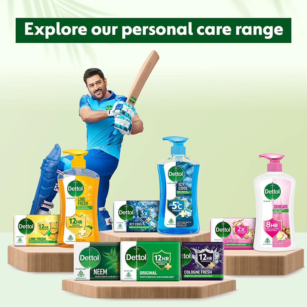 Dettol Nourish Body Wash 250ml being used in a shower