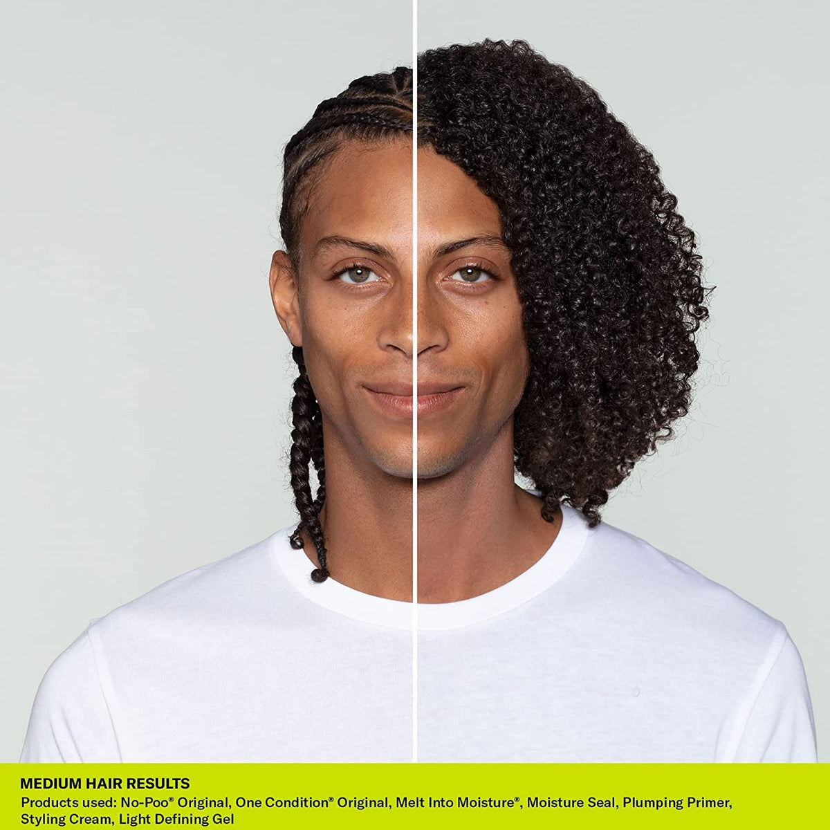 DevaCurl No-Poo Original Cleanser application on curly hair