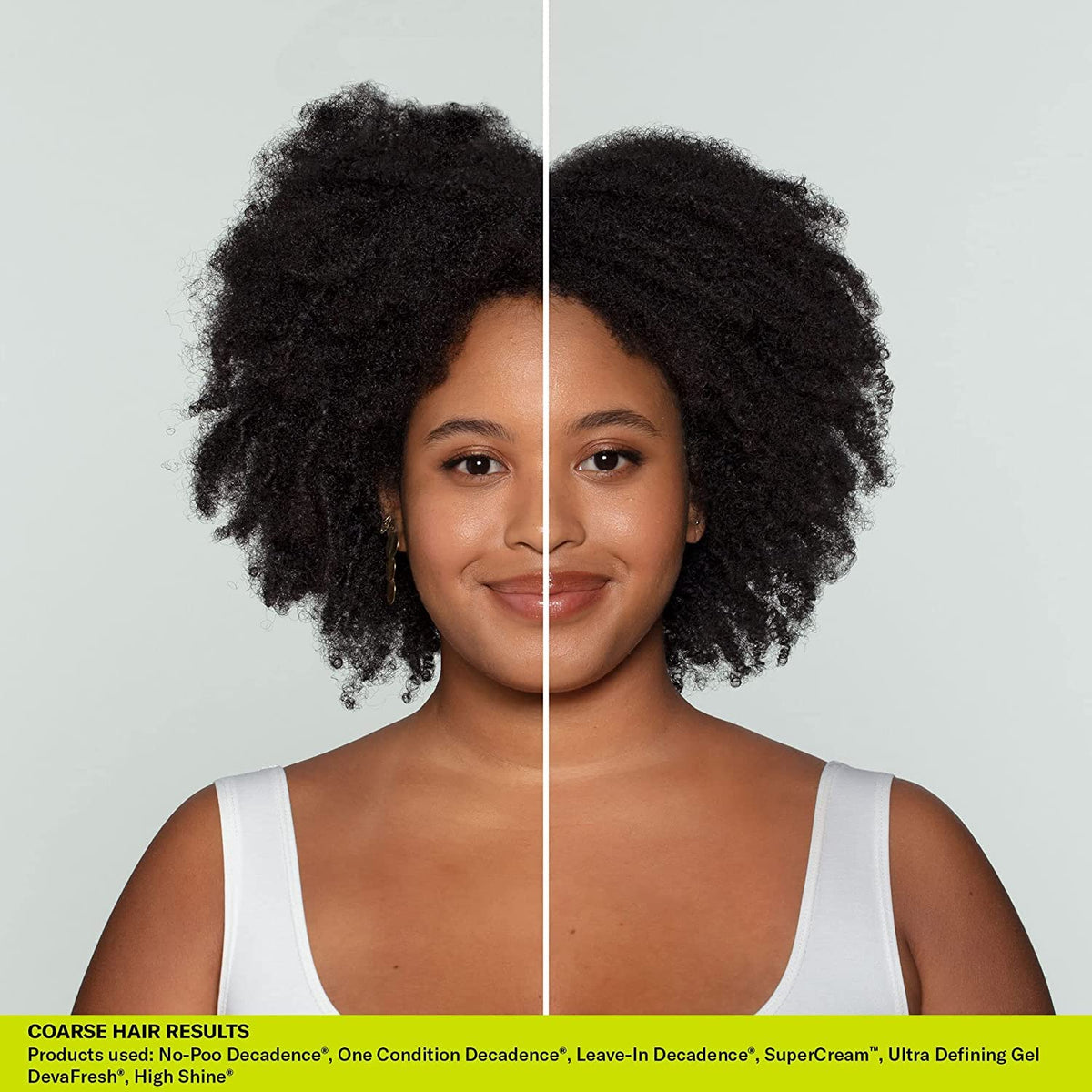 DevaCurl Ultra Defining Gel 12 fl. oz with curls styled