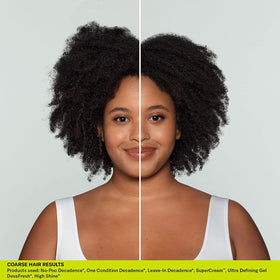 DevaCurl Ultra Defining Gel 12 fl. oz with curls styled