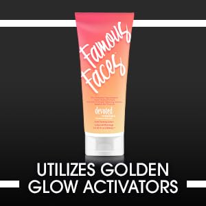 Devoted Creations Famous Faces Facial Tanning Lotion with palm garden fragrance