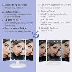 deweisn Trifold Lighted Makeup Mirror in a lifestyle setting