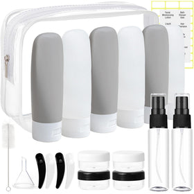 DEWSENSI 20 Pack Travel Bottles Set with transparent bag