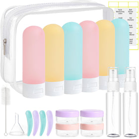 DEWSENSI 20 Pack Travel Bottles Set with transparent bag