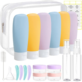 DEWSENSI 20 Pack Travel Bottles Set with transparent bag