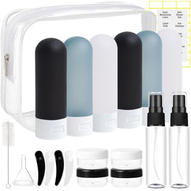 DEWSENSI 20 Pack Travel Bottles Set with TSA-compliant bag