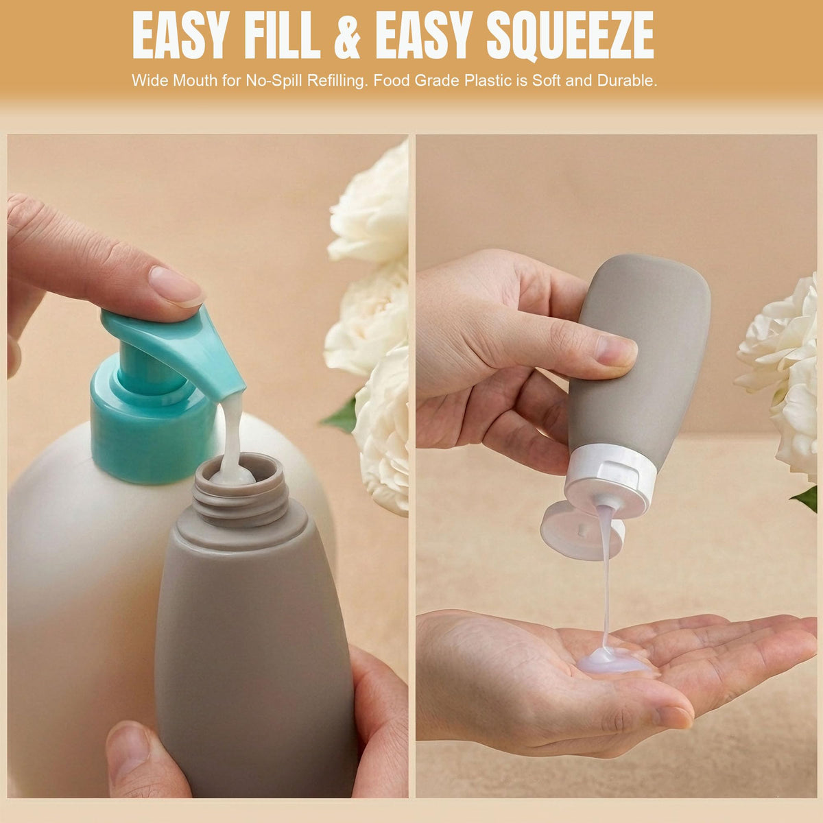 DEWSENSI travel bottles set in a compact layout