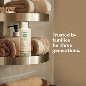 DHS Zinc Shampoo 8 oz with soft shiny hair in background