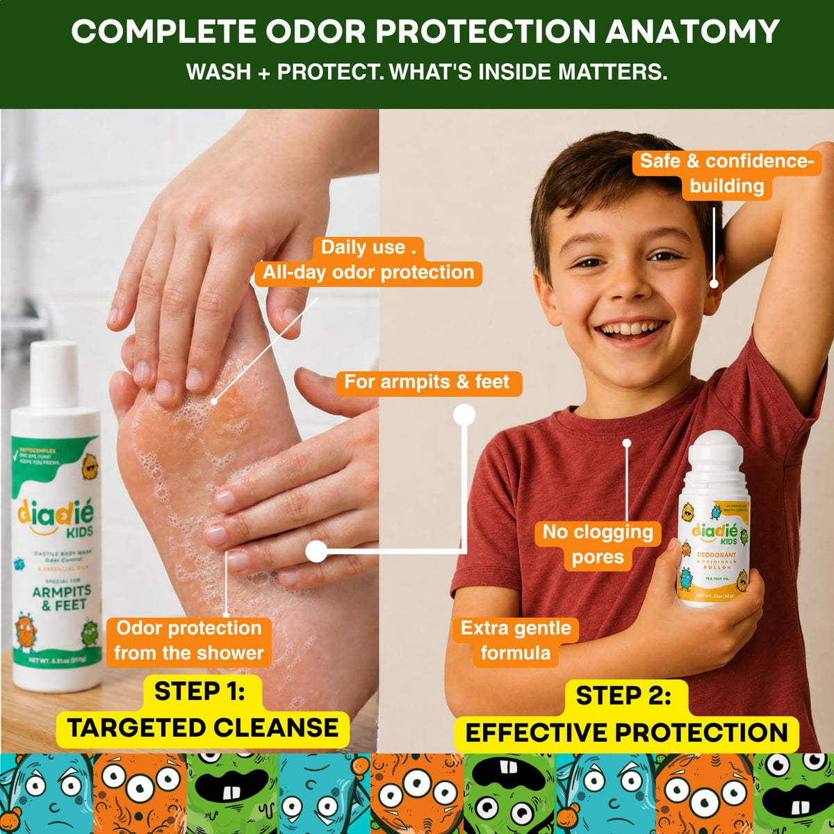 DIADIÉ Kids Castile Soap bottle side view