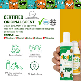 DIADIÉ Kids Castile Soap lathering in hands