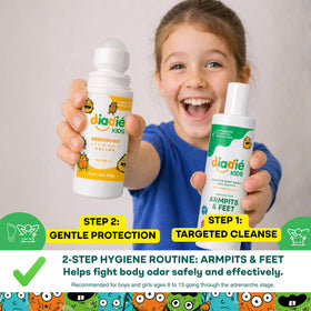 DIADIÉ Kids Natural Deodorant Roll-On application on skin
