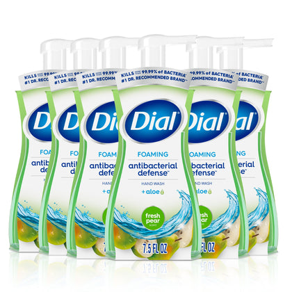 Dial Antibacterial Foaming Hand Soap Fresh Pear 7.5 Fl Oz front view