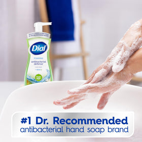 Dial Antibacterial Foaming Hand Soap Fresh Pear 7.5 Fl Oz pump close-up