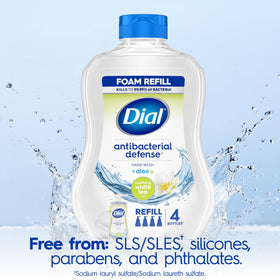 Dial Antibacterial Foaming Hand Soap with aloe vera ingredients