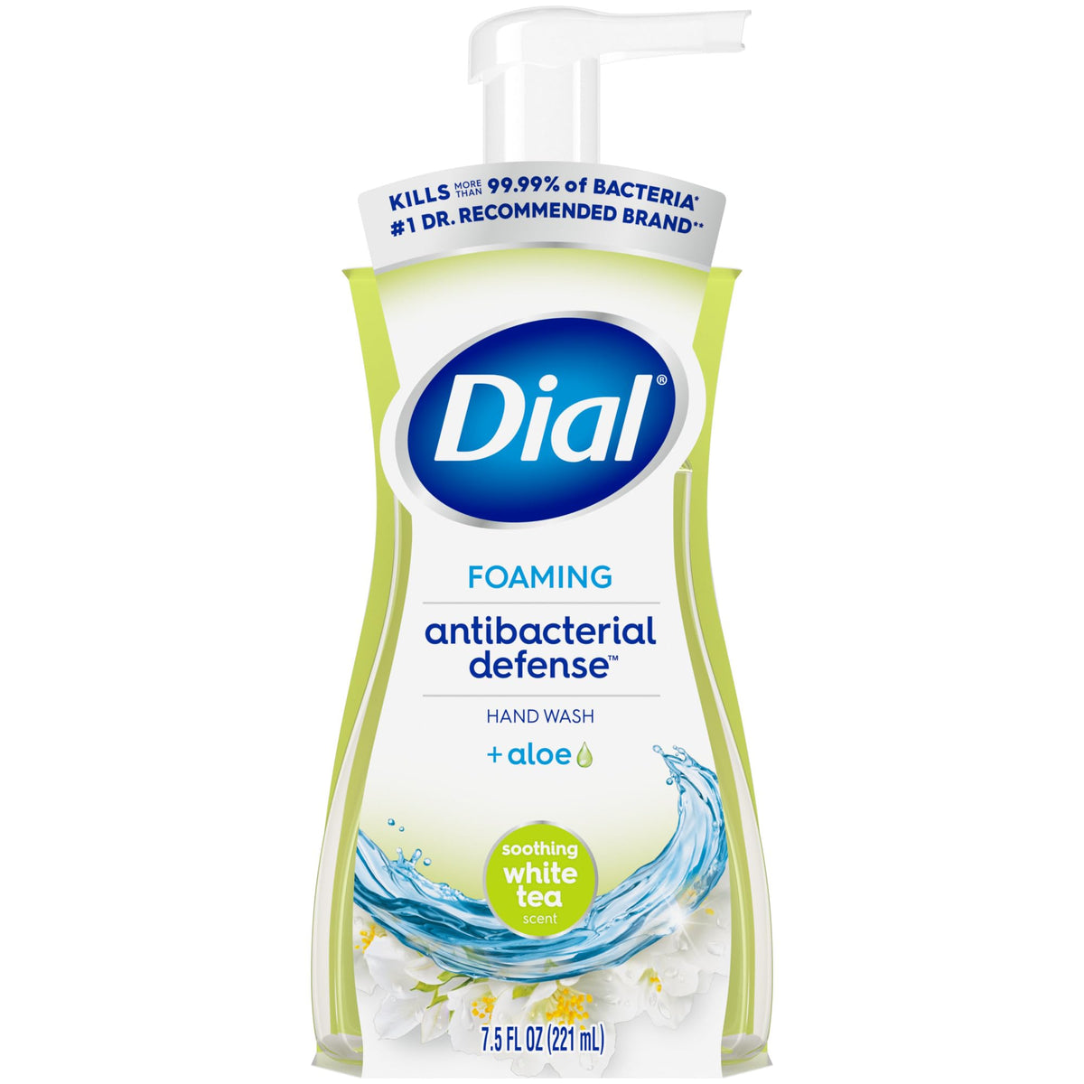 Dial Antibacterial Foaming Hand Wash Soothing White Tea front view