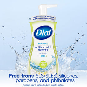 Dial Antibacterial Foaming Hand Wash with aloe vera ingredient