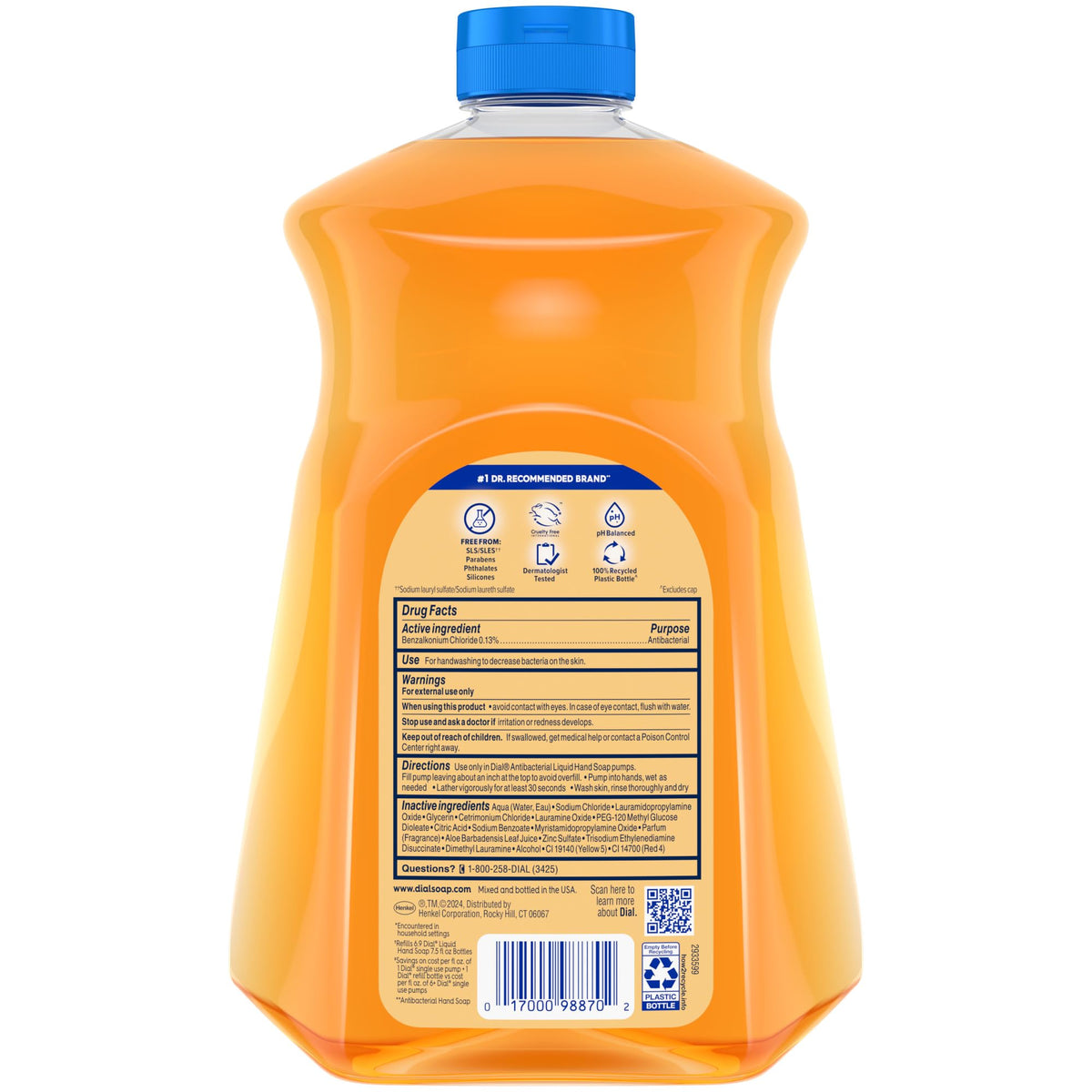 Dial Antibacterial Liquid Hand Soap 52 Fl Oz in kitchen setting