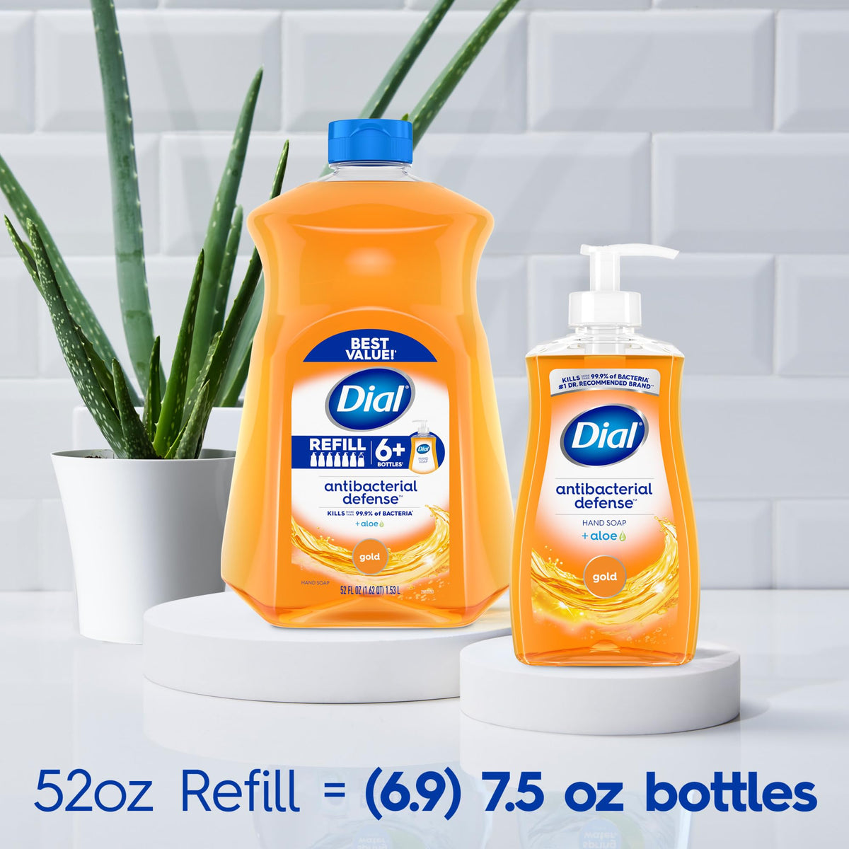 Dial Antibacterial Liquid Hand Soap 52 Fl Oz with aloe vera