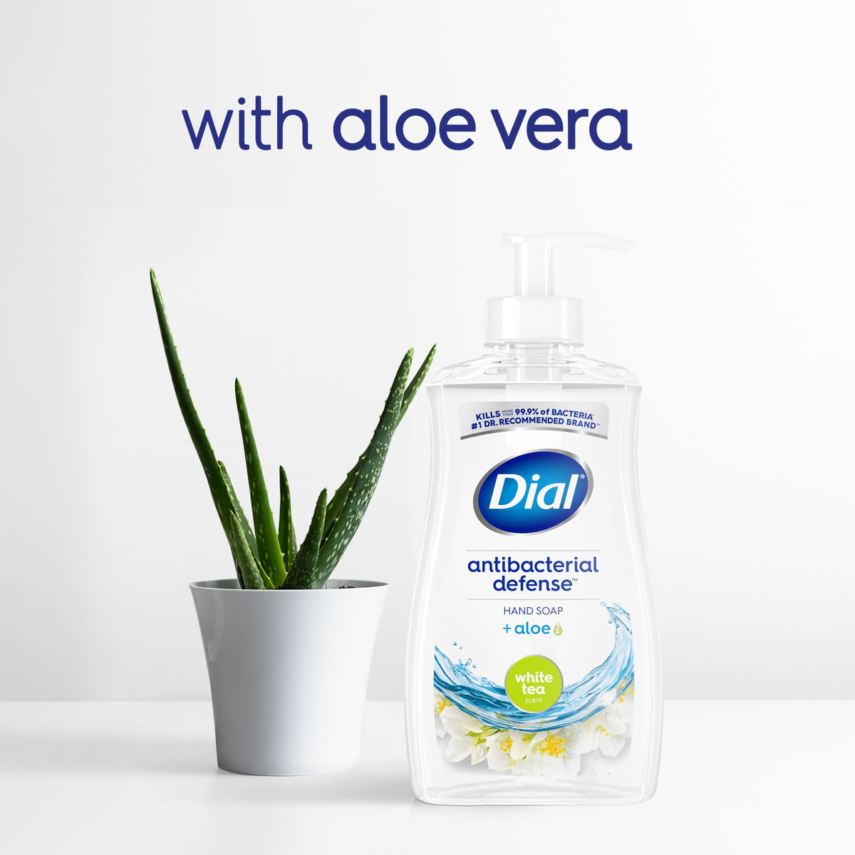 Dial Antibacterial Liquid Hand Soap being used at bathroom sink