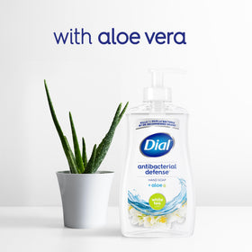 Dial Antibacterial Liquid Hand Soap being used at bathroom sink