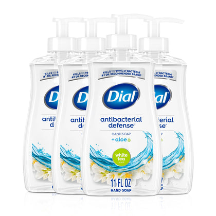 Dial Antibacterial Liquid Hand Soap White Tea 11 Fl Oz front view