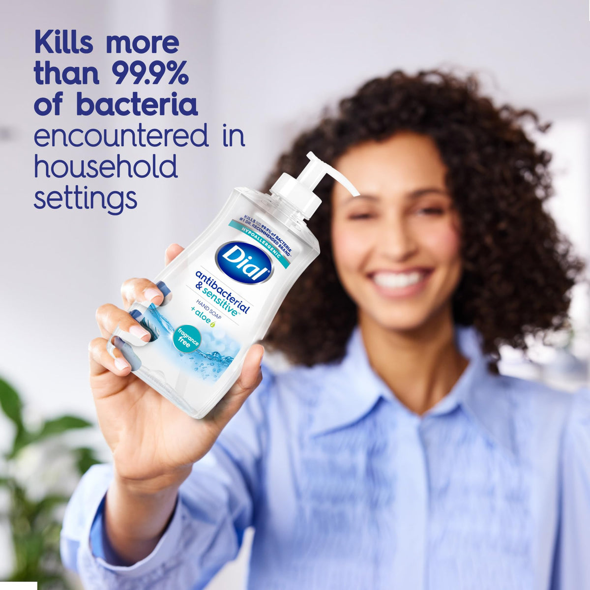 Dial Antibacterial Sensitive Liquid Hand Soap Refill 52 fl oz back view