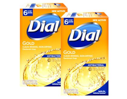 Dial Antibacterial Soap Bar Gold pack of 12 bars