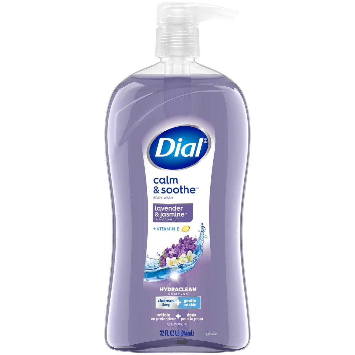 Dial Body Wash Calm & Soothe Lavender & Jasmine 32 fl oz front view