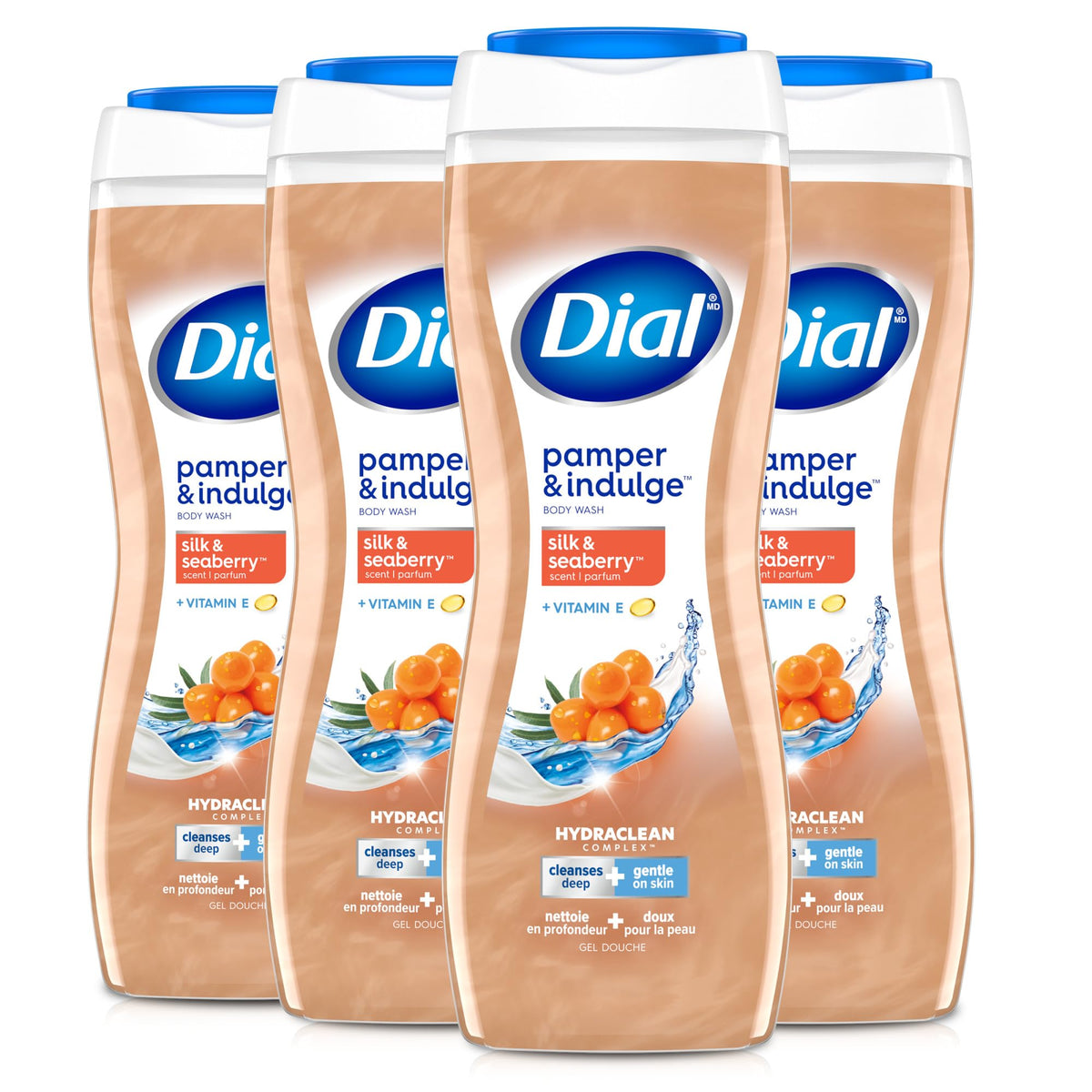 Dial Body Wash Silk & Seaberry front view 16 fl oz