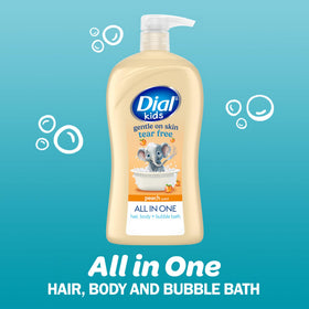 Dial Kids All-in-1 Body + Hair Wash peach scent bottle
