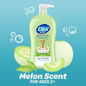 Dial Kids Body Wash in a bathroom setting during bath time