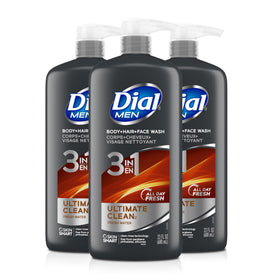 Dial Men 3-in-1 Body, Hair & Face Wash 16 Fl Oz front view