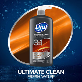 Dial Men 3-in-1 Body, Hair & Face Wash 3-Pack packaging