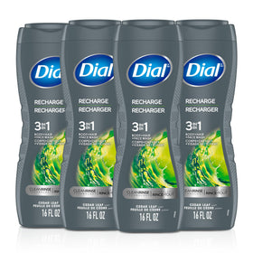 Dial Men 3 in 1 Body Wash 16 Fl Oz Cedar Leaf Scent front view