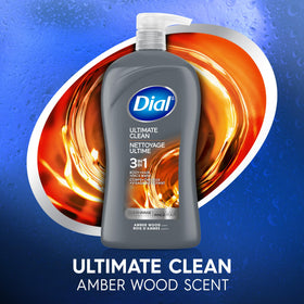 Dial Men 3-in-1 Body Wash bottle made from recycled plastic