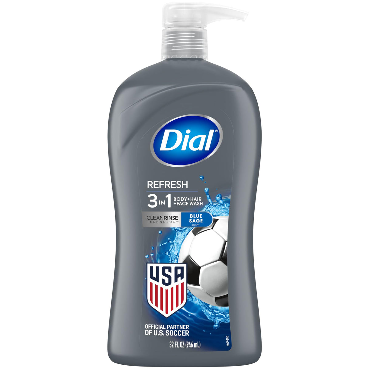 Dial Men 3-in-1 Body Wash Hydro Fresh front view