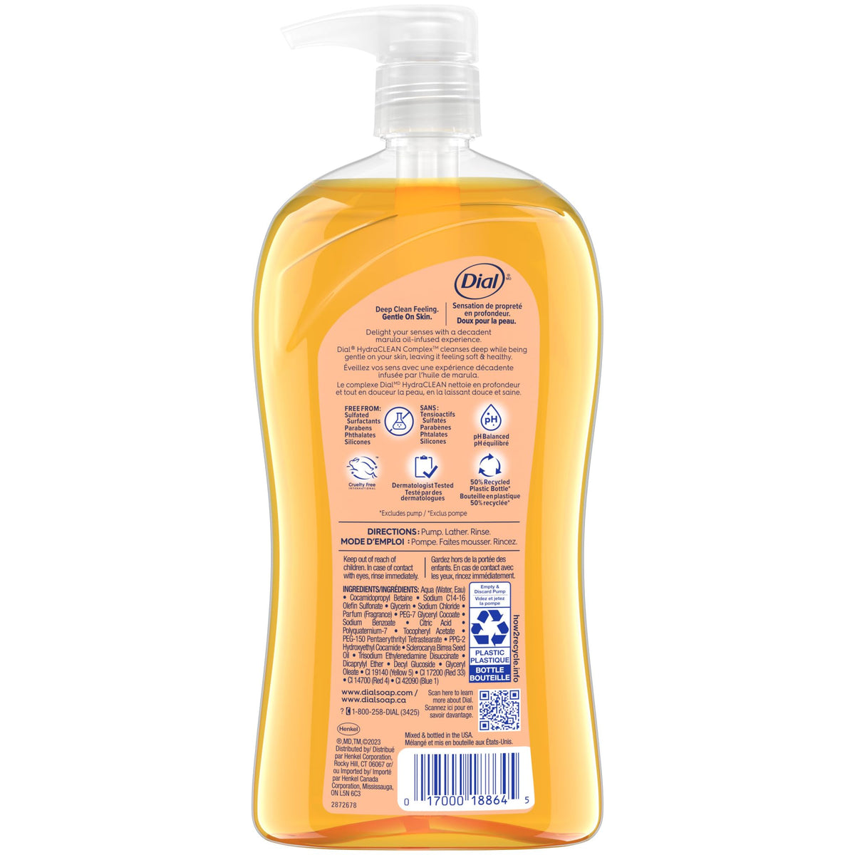 Dial Pamper & Indulge Body Wash in a bathroom setting
