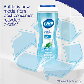 Dial Refresh & Renew Body Wash Spring Water in shower setting