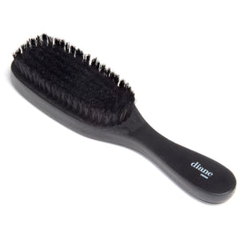 Diane 7-Row Boar Bristle Wave Brush front view with wooden handle