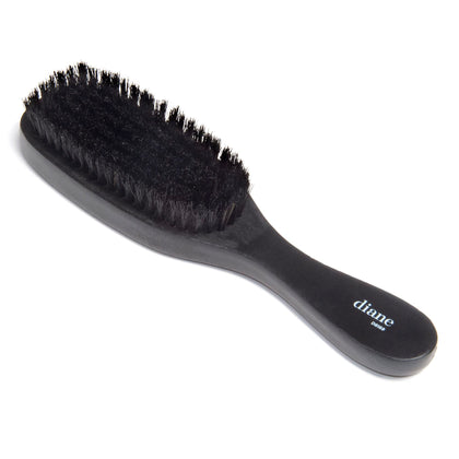 Diane 7-Row Boar Bristle Wave Brush front view with wooden handle