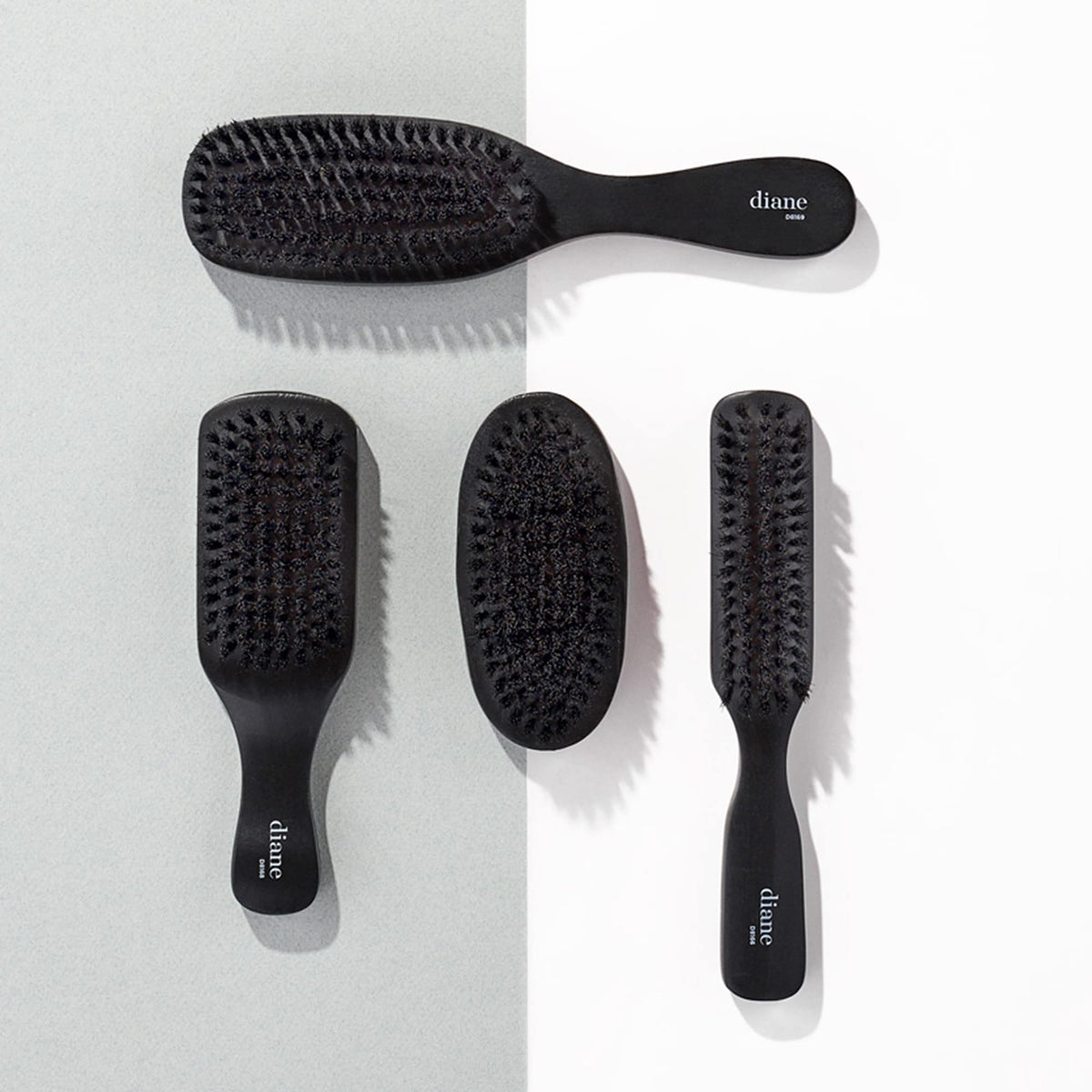Diane 7-Row Boar Bristle Wave Brush in use on hair