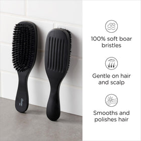 Diane 7-Row Boar Bristle Wave Brush showing soft bristles