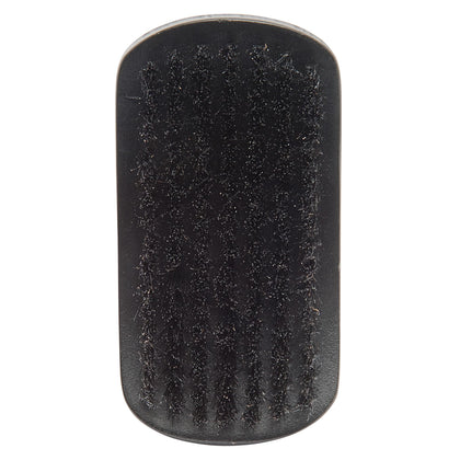 Diane Boar Bristle Curved Brush front view with wooden handle