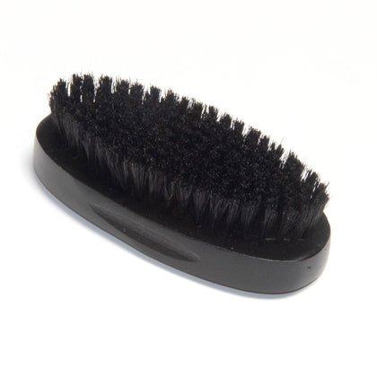 Diane Boar Bristle Military Brush front view with wooden handle