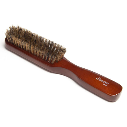 Diane Premium Boar Bristle Styling Brush front view with wood base