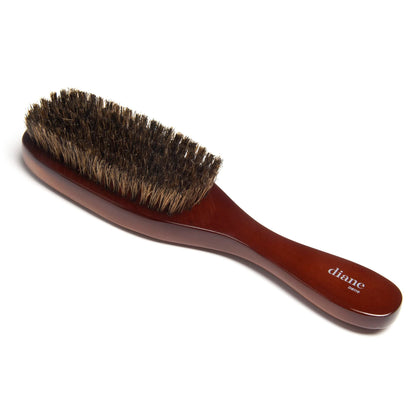 Diane Premium Boar Wave Brush front view with wooden handle
