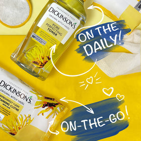 Dickinson's Cleansing Cloths with Aloe on a bathroom counter
