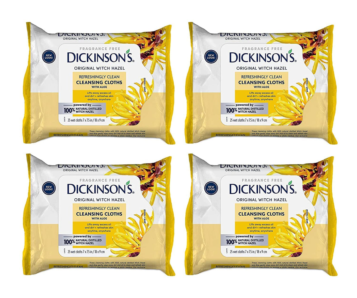 Dickinson's Witch Hazel Cleansing Cloths with Aloe front view